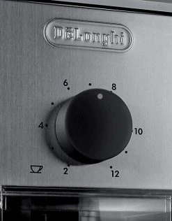 Genius Coffee N' Espresso Equipment Delonghi Coffee Grinder KG89 Stainless Steel & Black